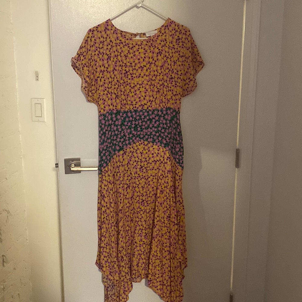 Floral, flowy, midi multi color Topshop dress